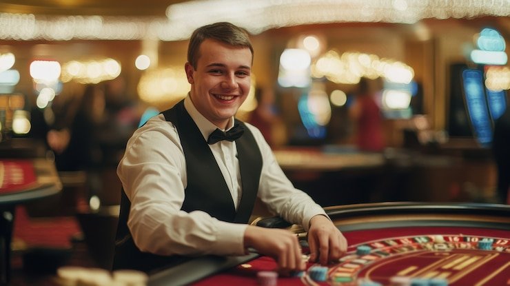 Antarmuka aplikasi pokerace99 menampilkan menu sportsbook, live dealer, dan slot di layar mobile